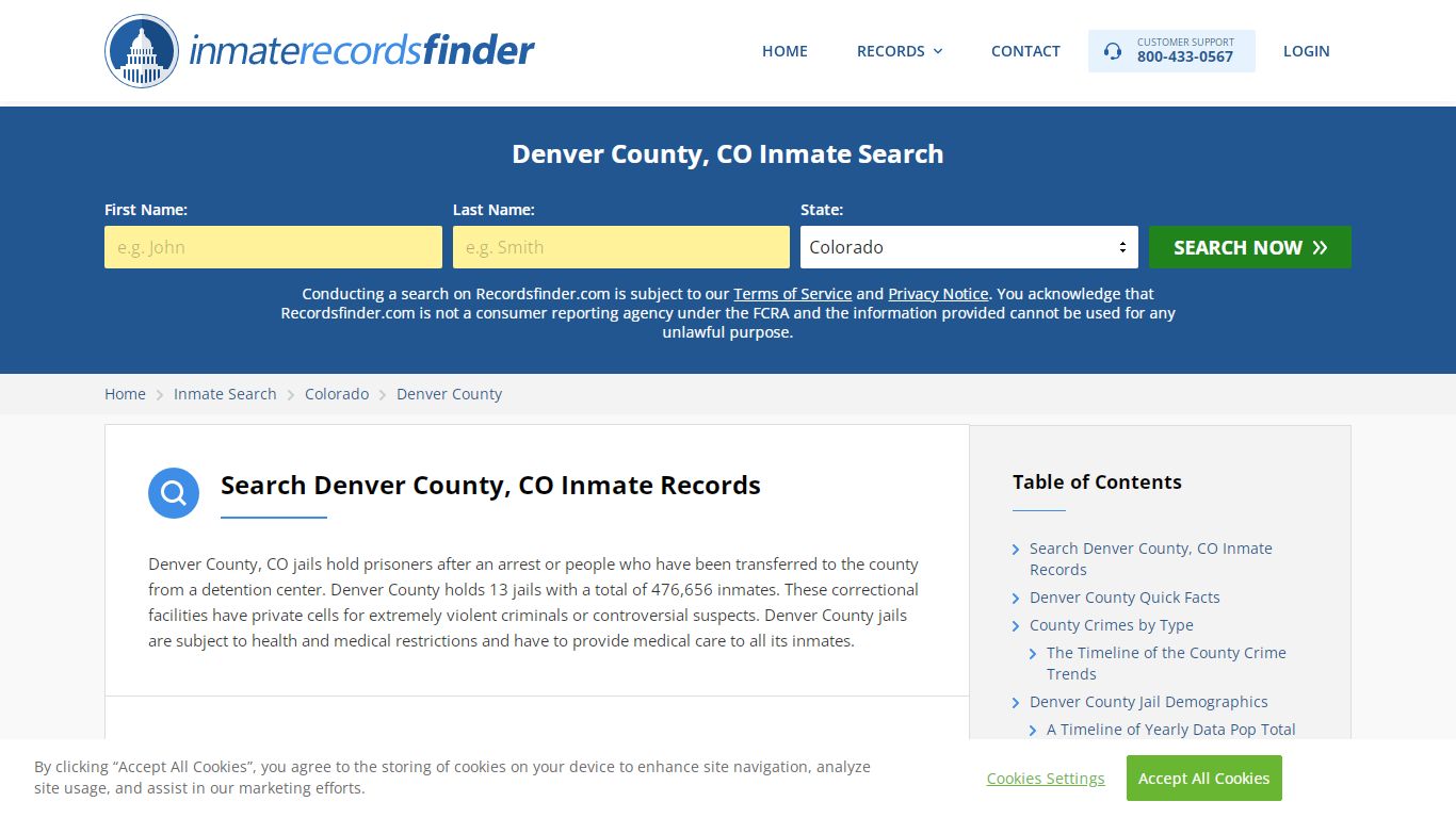 Denver County, CO Inmate Search & County Jail Records